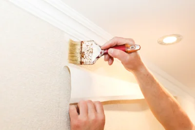 Pose de papier peint à Rimbachzell — revêtements muraux et toiles de verre
